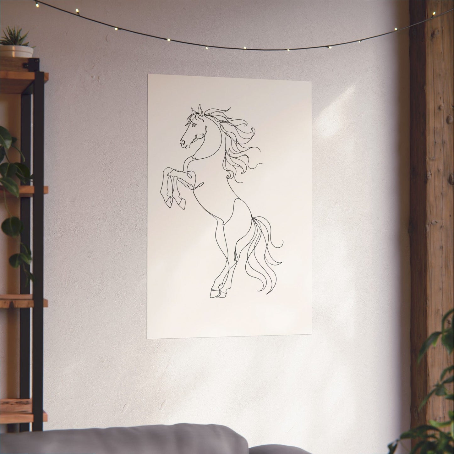 Wild Grace — Continuous Line Horse