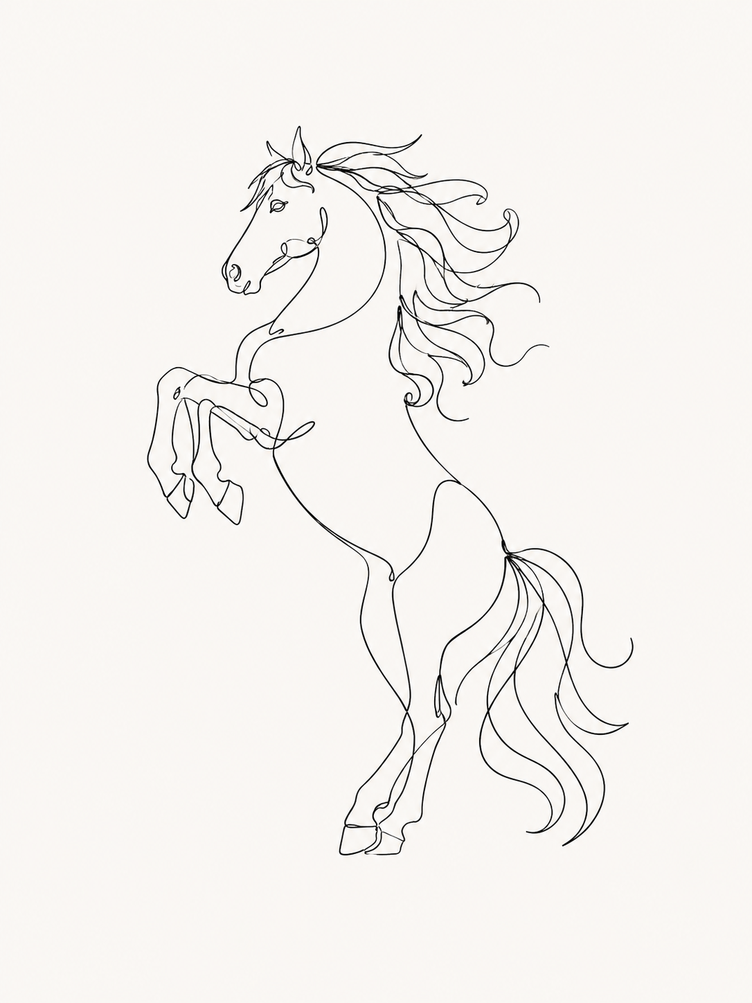Wild Grace — Continuous Line Horse