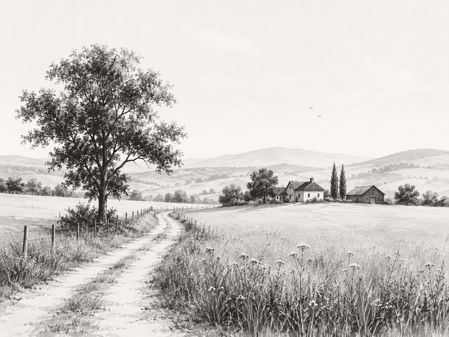 Golden Season — A Monochrome Summer Landscape