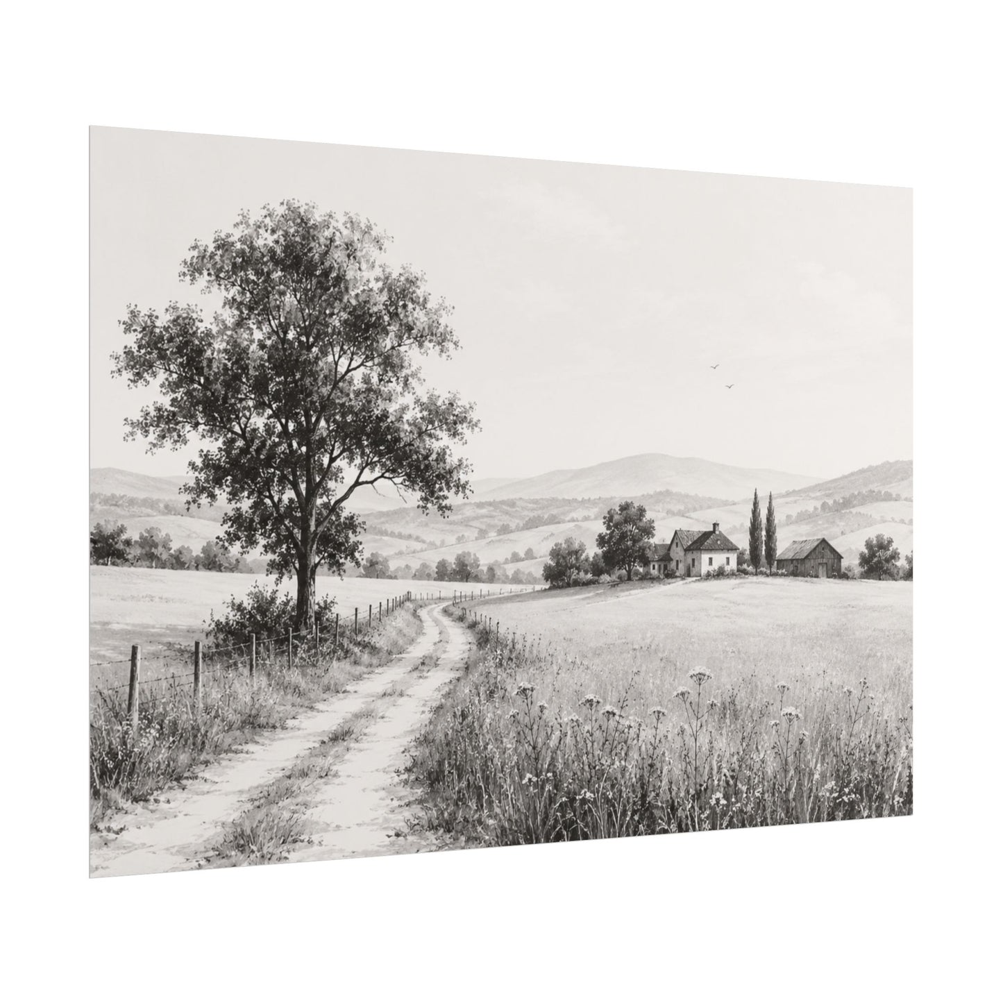 Golden Season — A Monochrome Summer Landscape