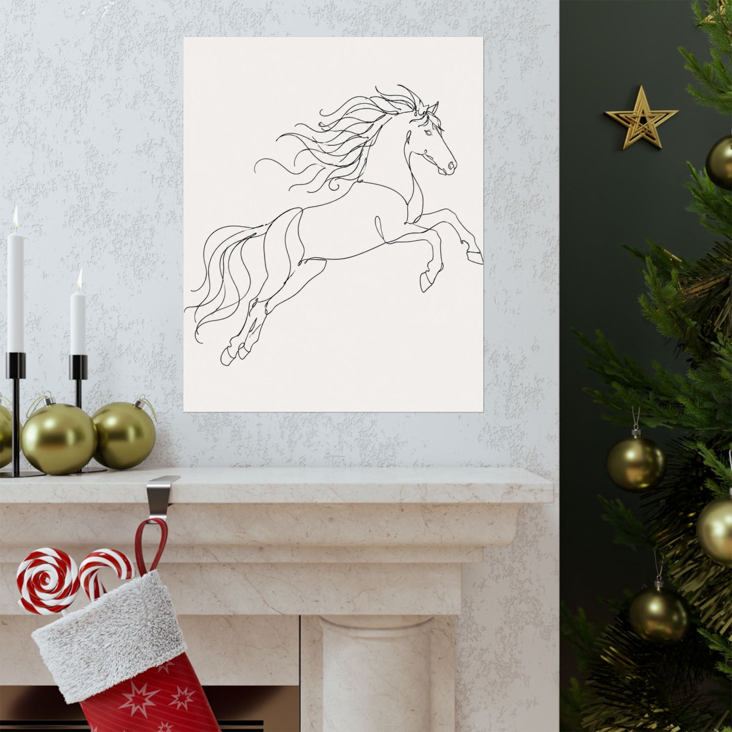Wild Grace — Continuous Line Horse