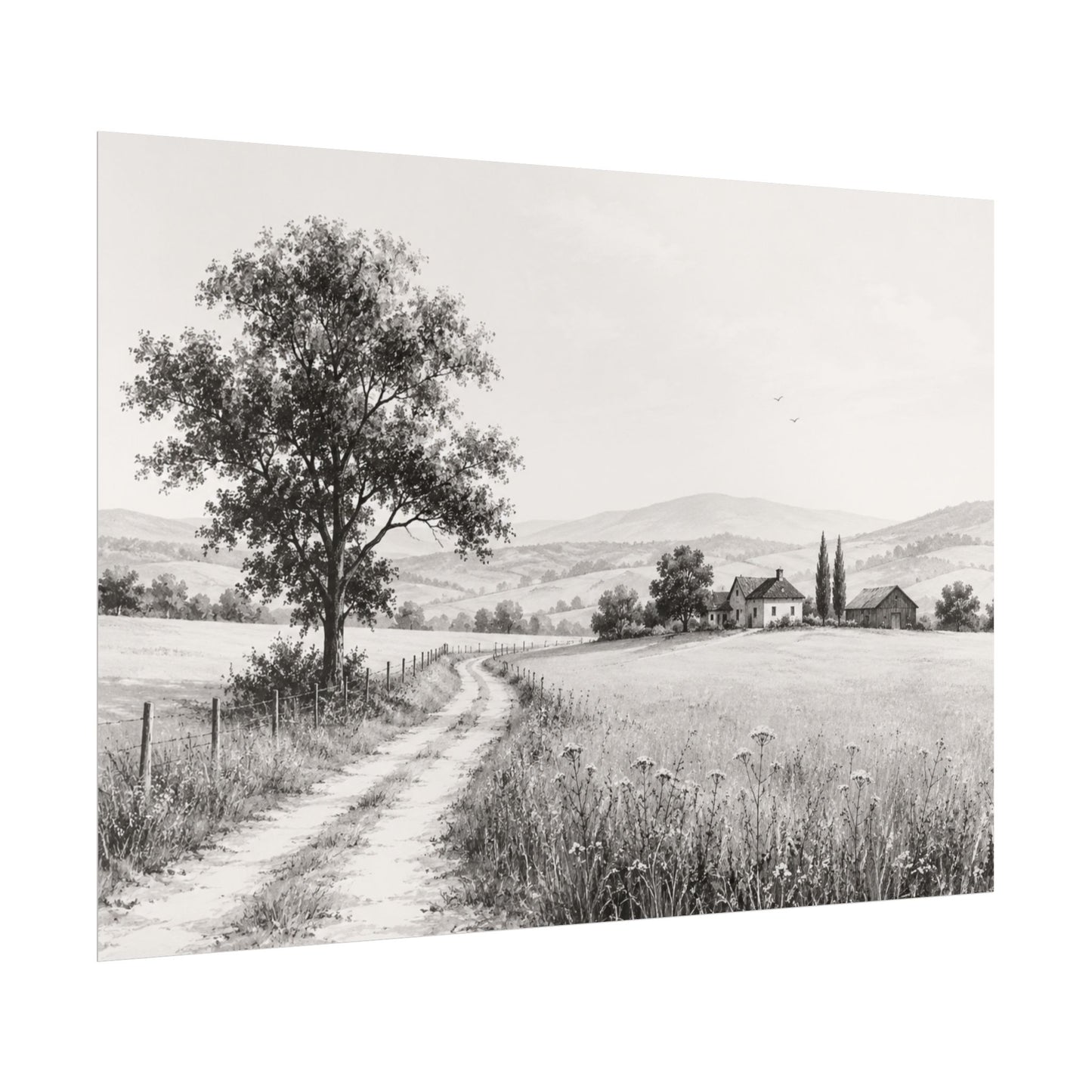 Golden Season — A Monochrome Summer Landscape