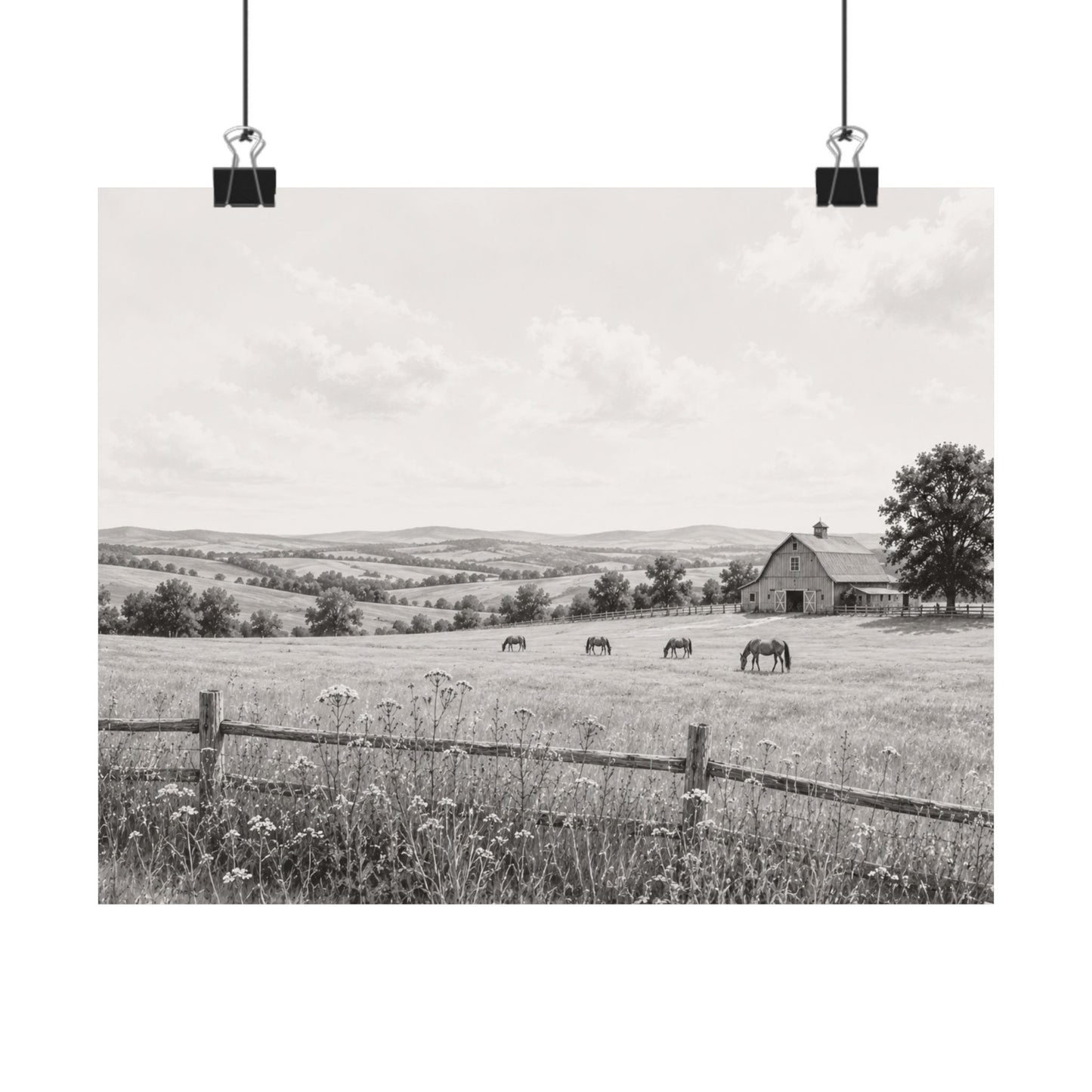 Quiet Pastures — A Monochrome Companion