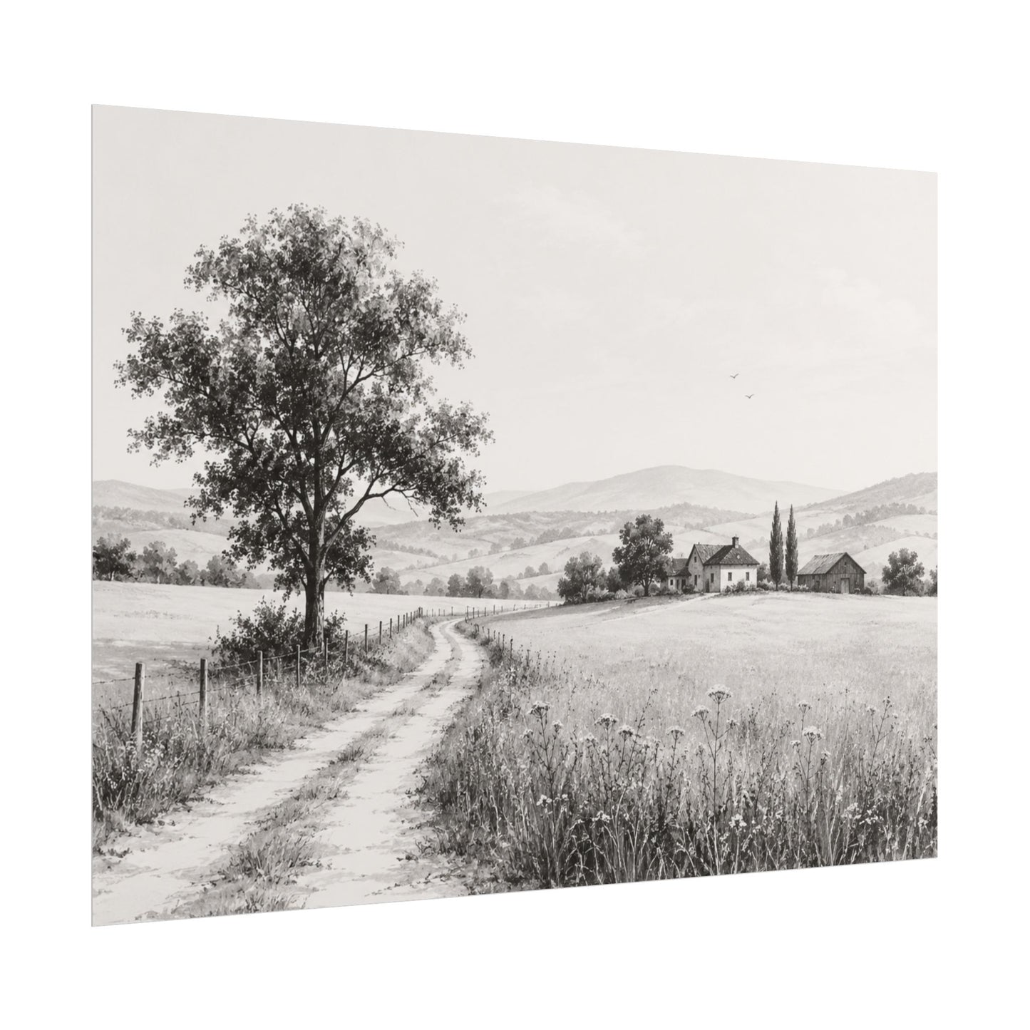 Golden Season — A Monochrome Summer Landscape