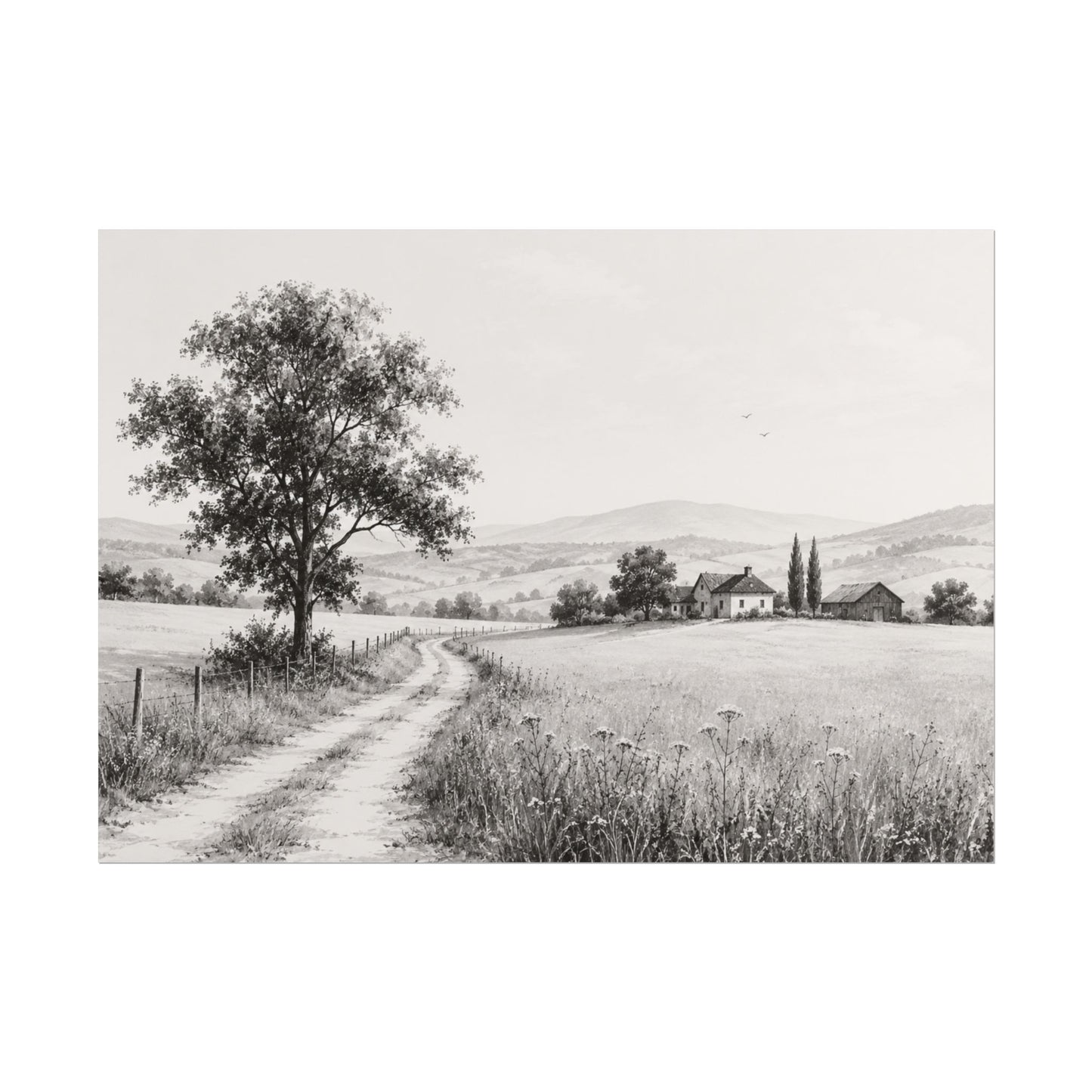Golden Season — A Monochrome Summer Landscape