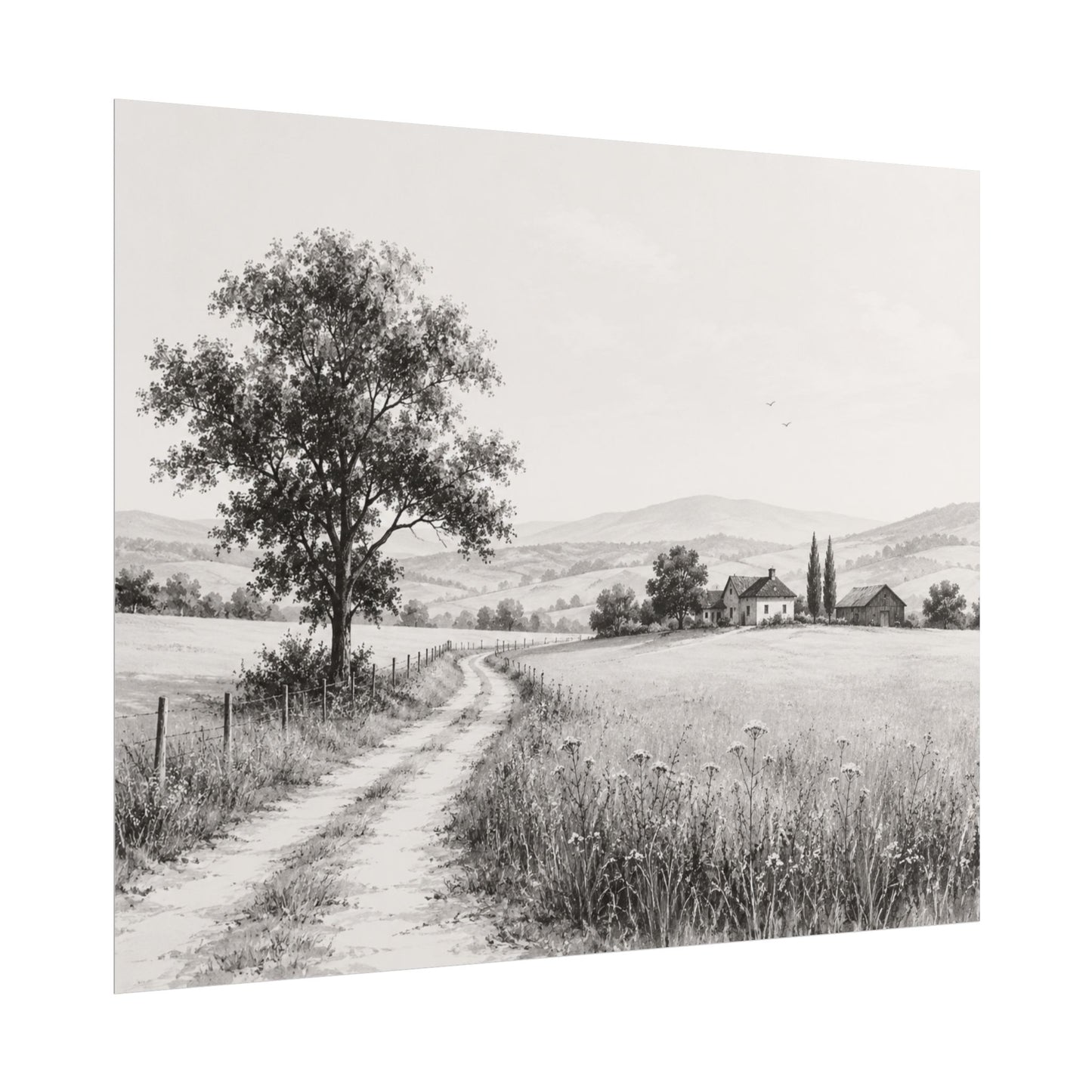 Golden Season — A Monochrome Summer Landscape