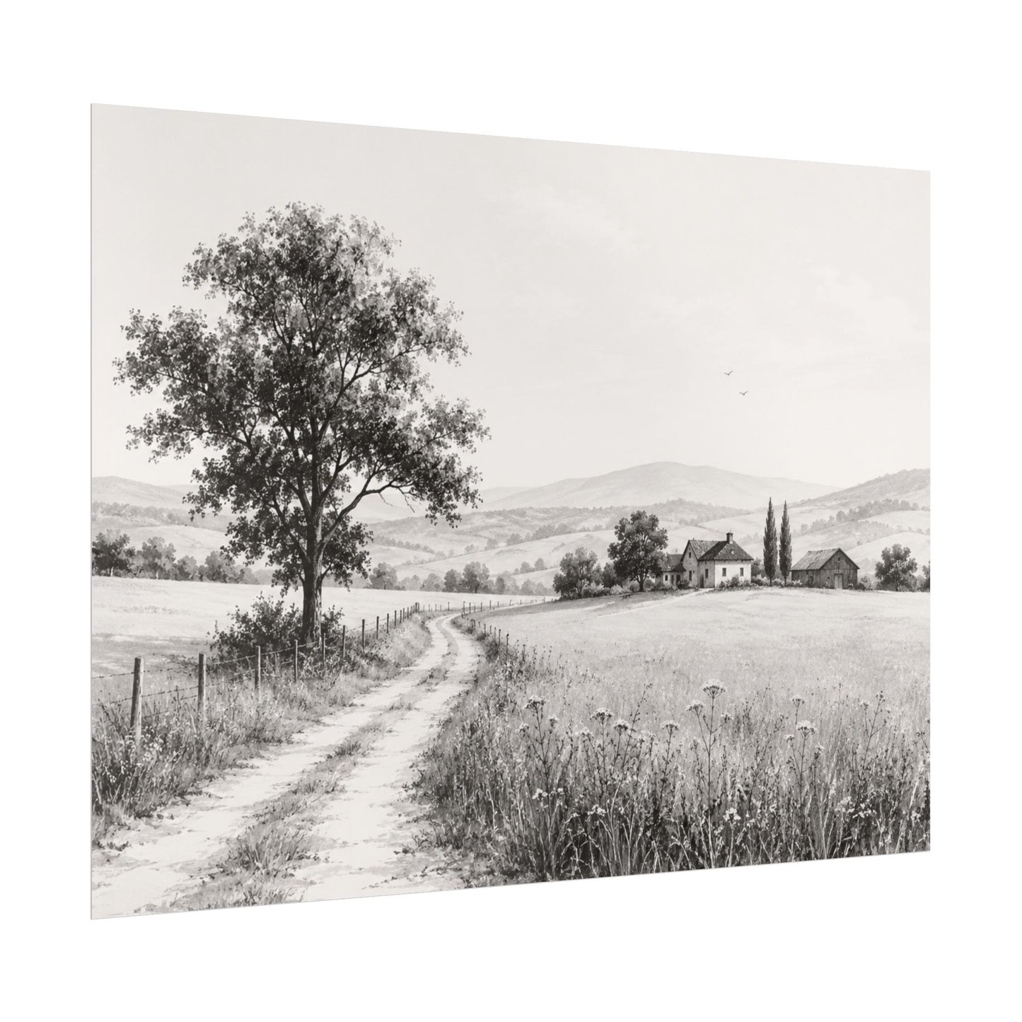 Golden Season — A Monochrome Summer Landscape