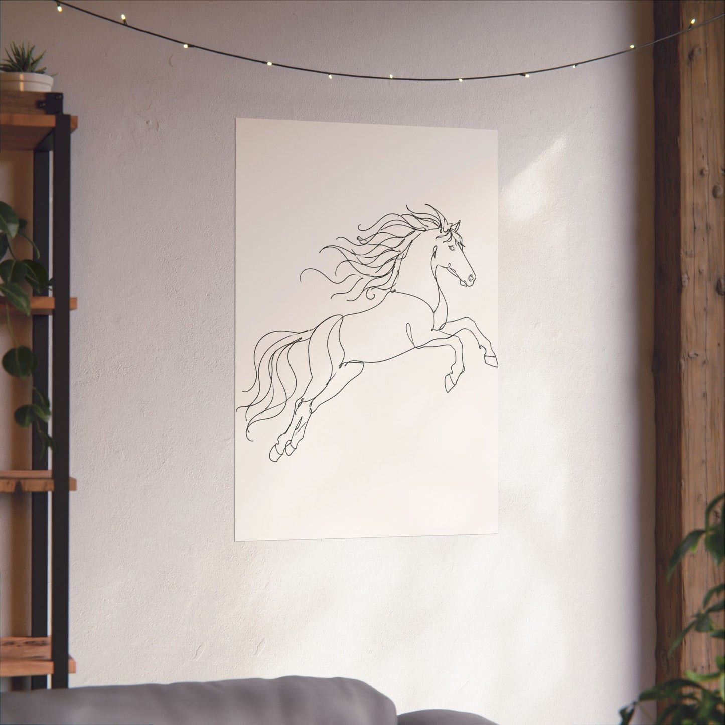 Wild Grace — Continuous Line Horse