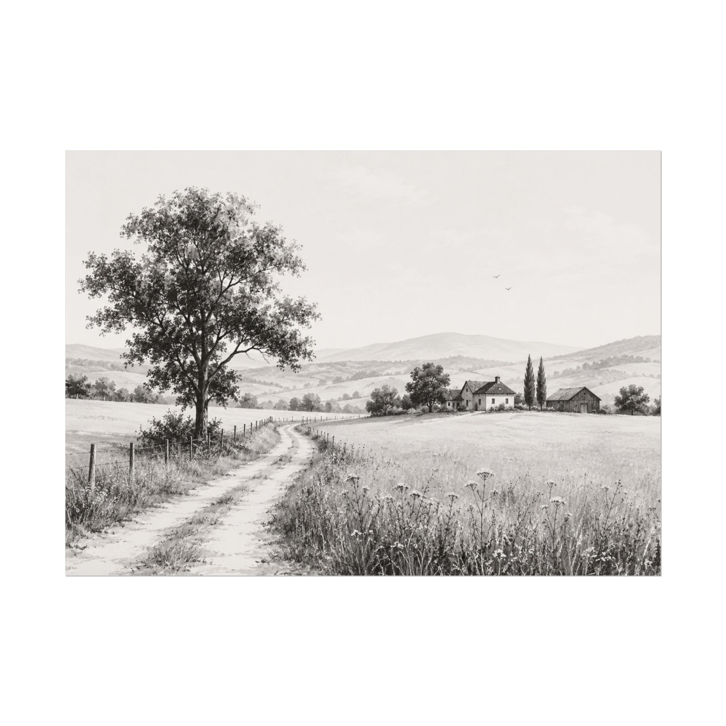 Golden Season — A Monochrome Summer Landscape