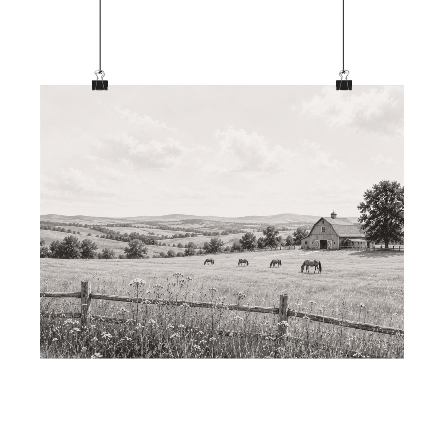 Quiet Pastures — A Monochrome Companion