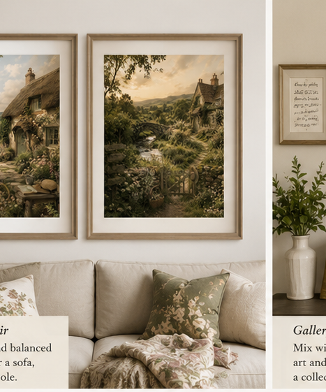 Cottage Garden Canvas “Garden Gate Morning”