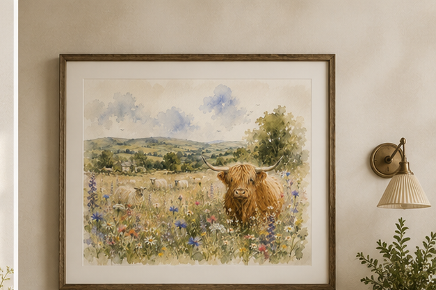 “Golden Meadow Companions” poster