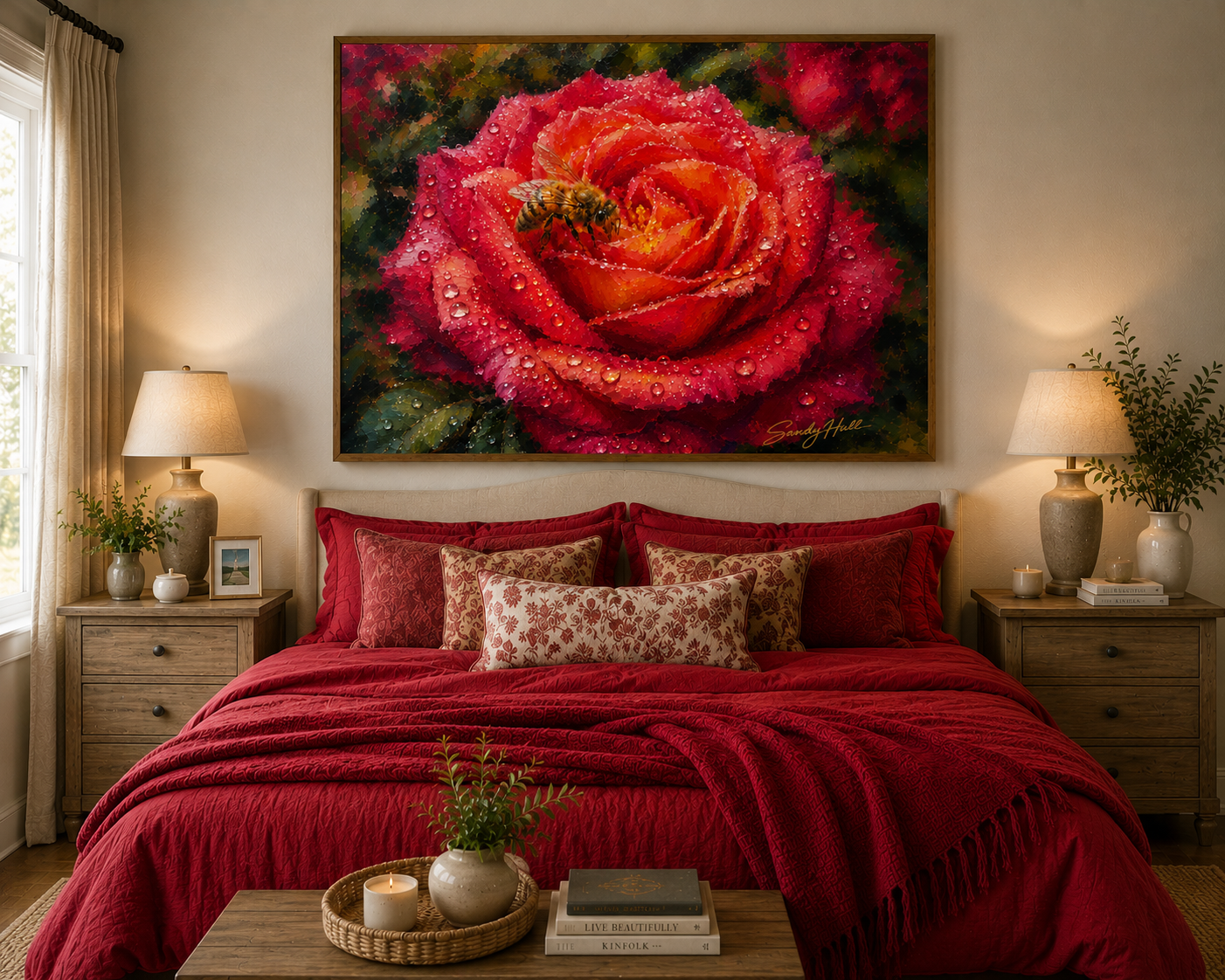 The Rose's Sweet Visitor