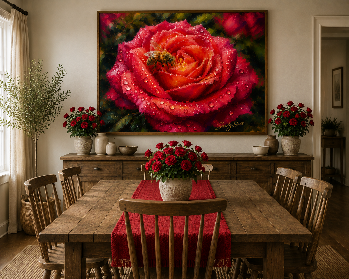 The Rose's Sweet Visitor