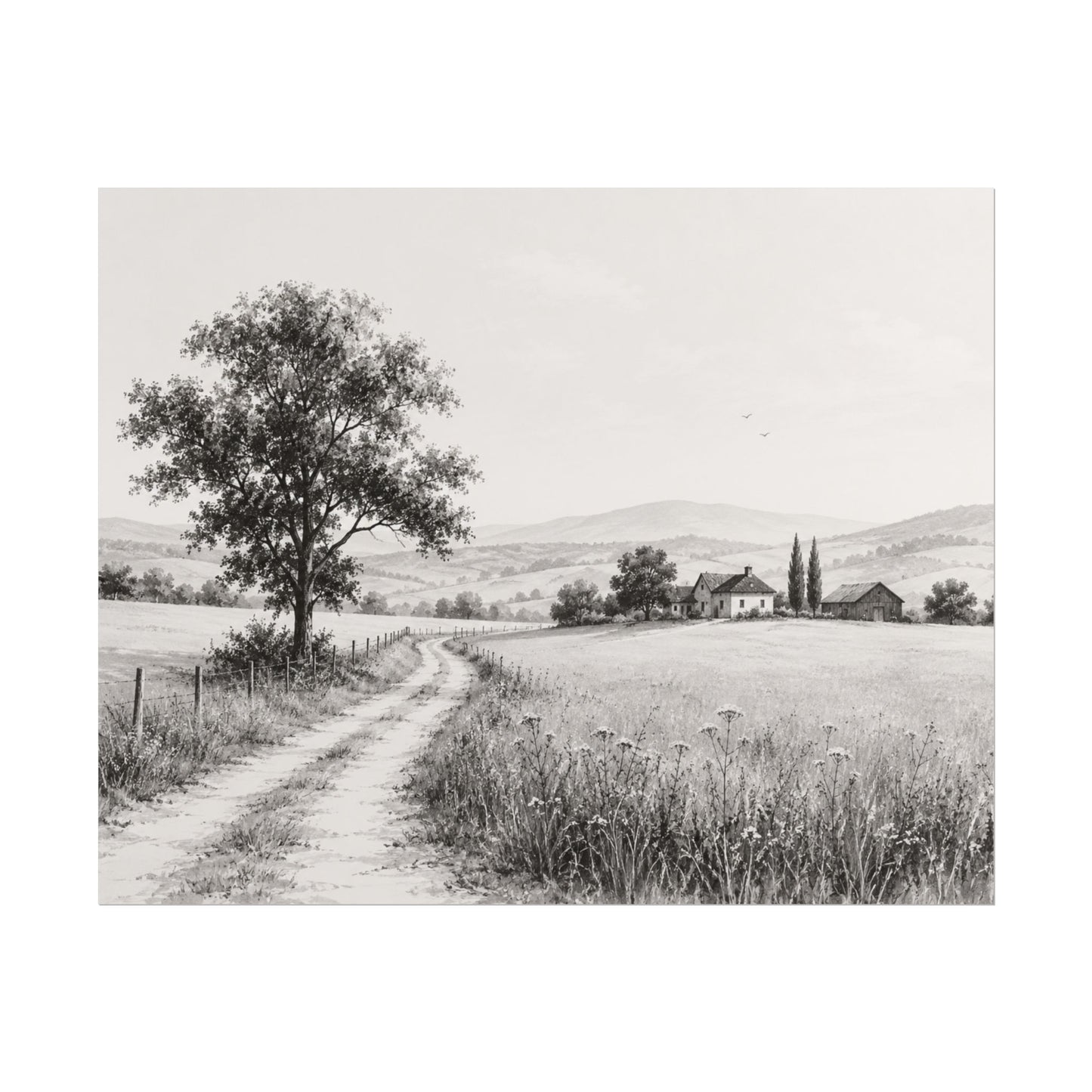 Golden Season — A Monochrome Summer Landscape