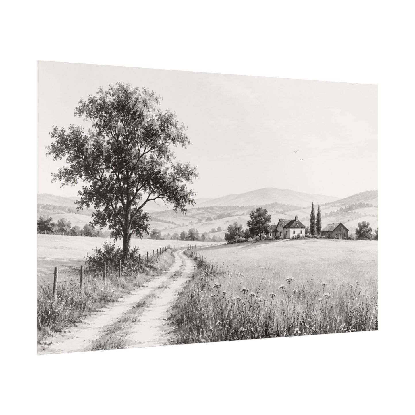 Golden Season — A Monochrome Summer Landscape