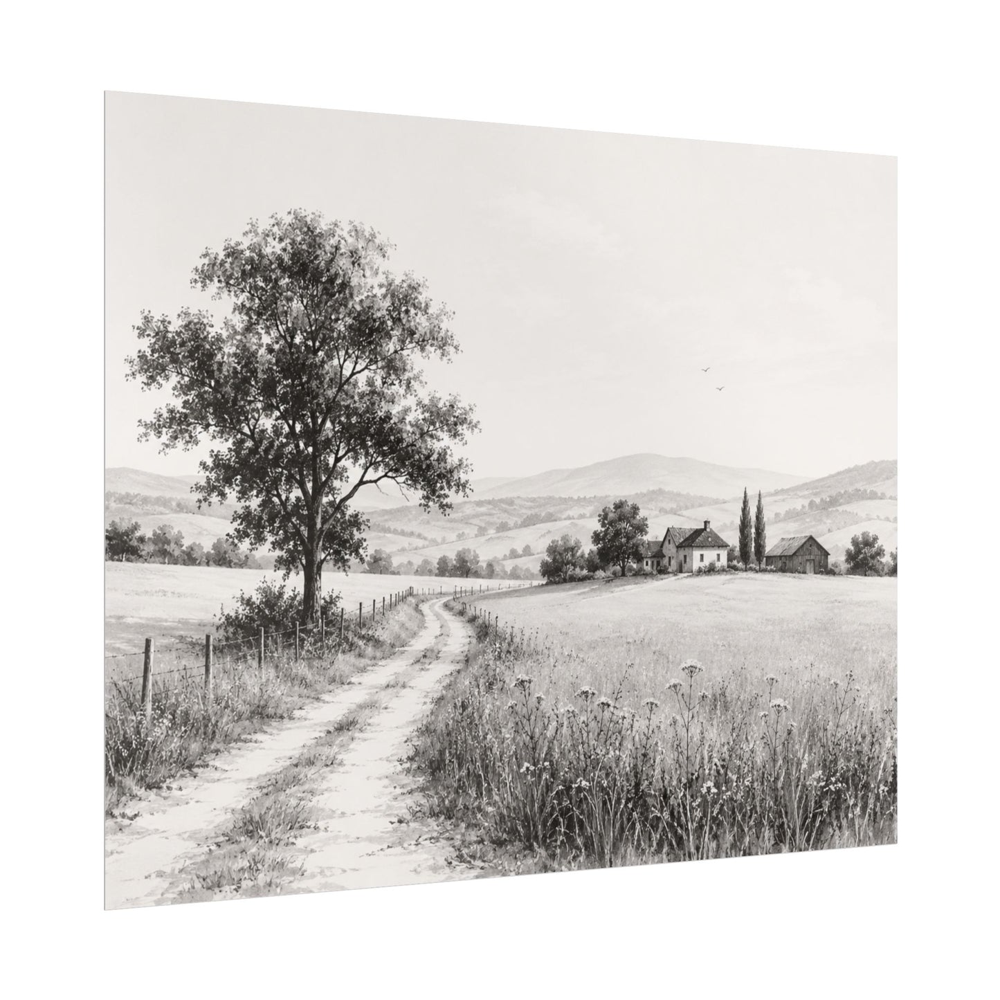 Golden Season — A Monochrome Summer Landscape