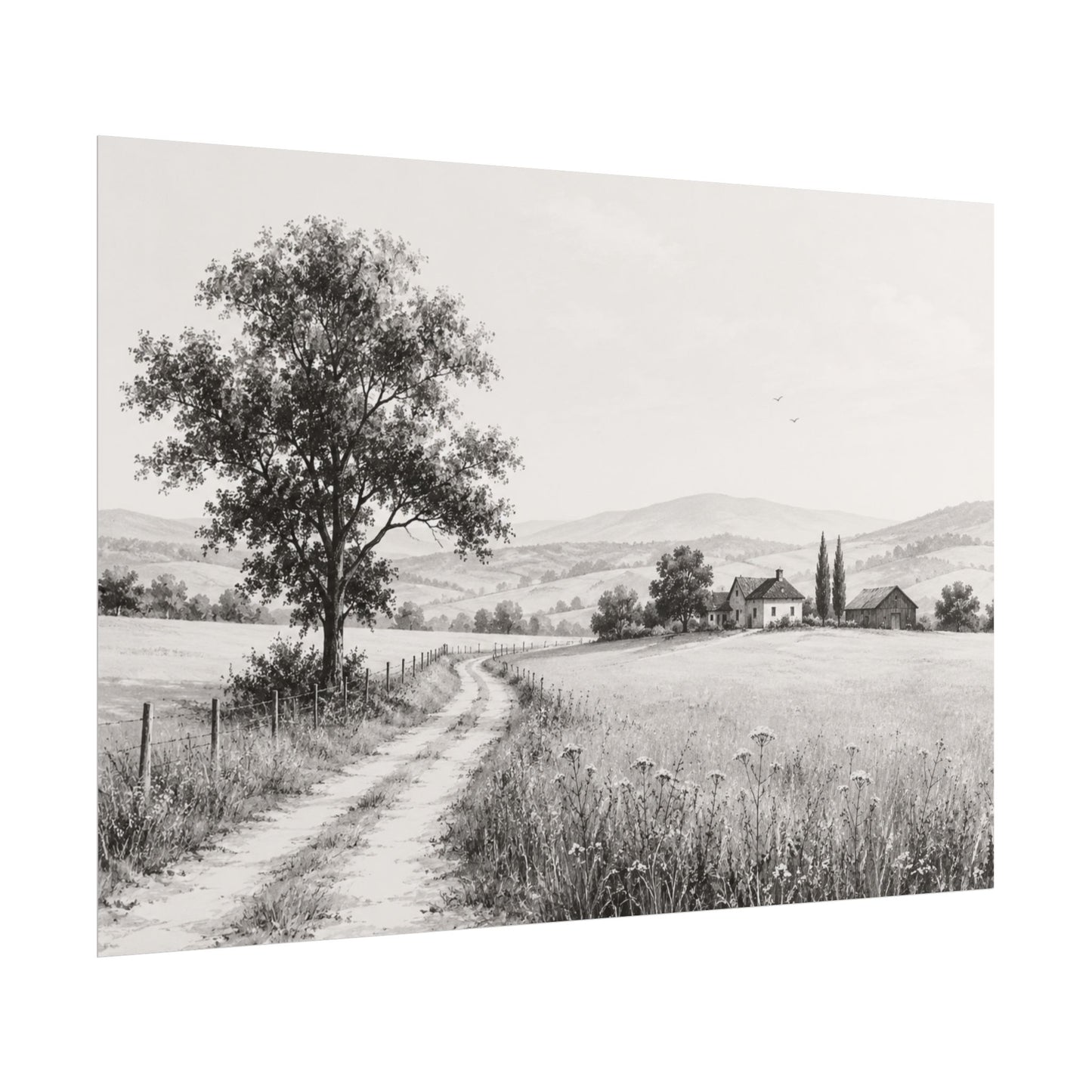 Golden Season — A Monochrome Summer Landscape