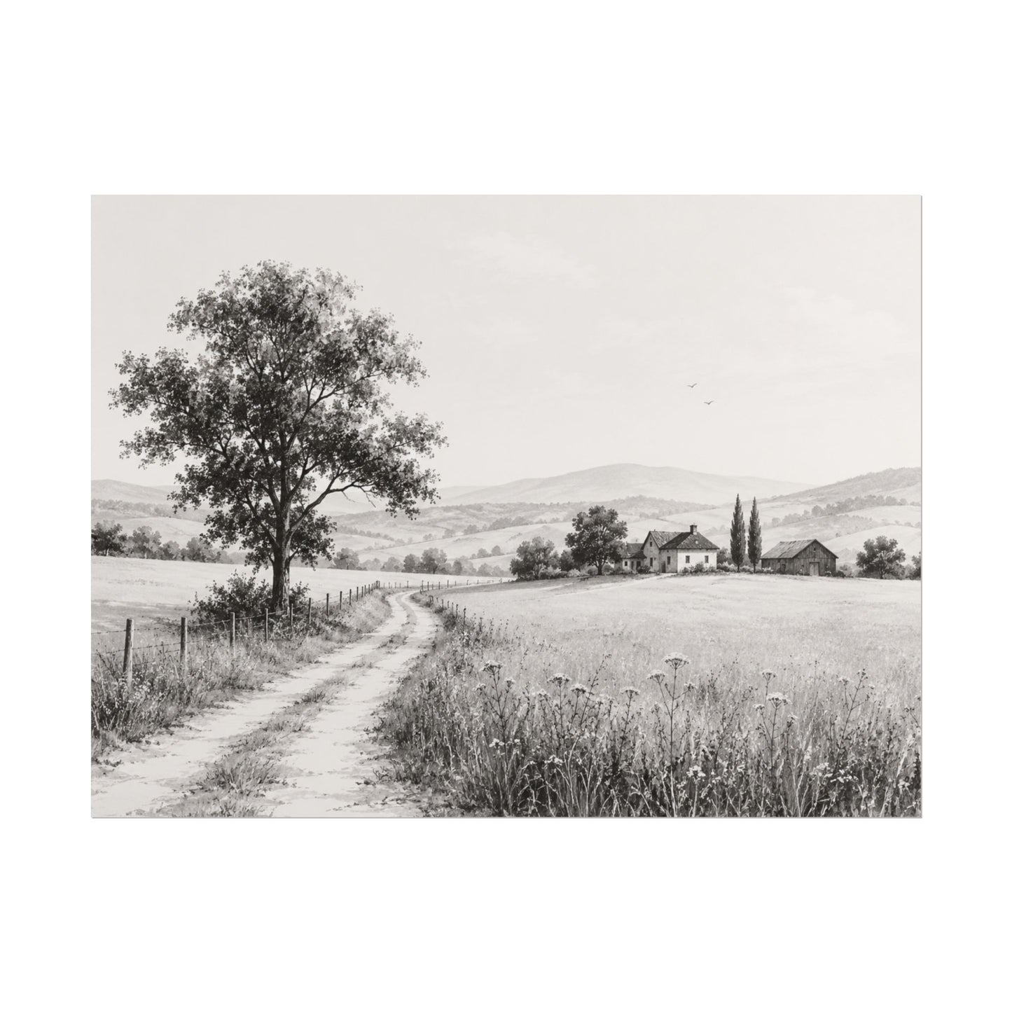 Golden Season — A Monochrome Summer Landscape
