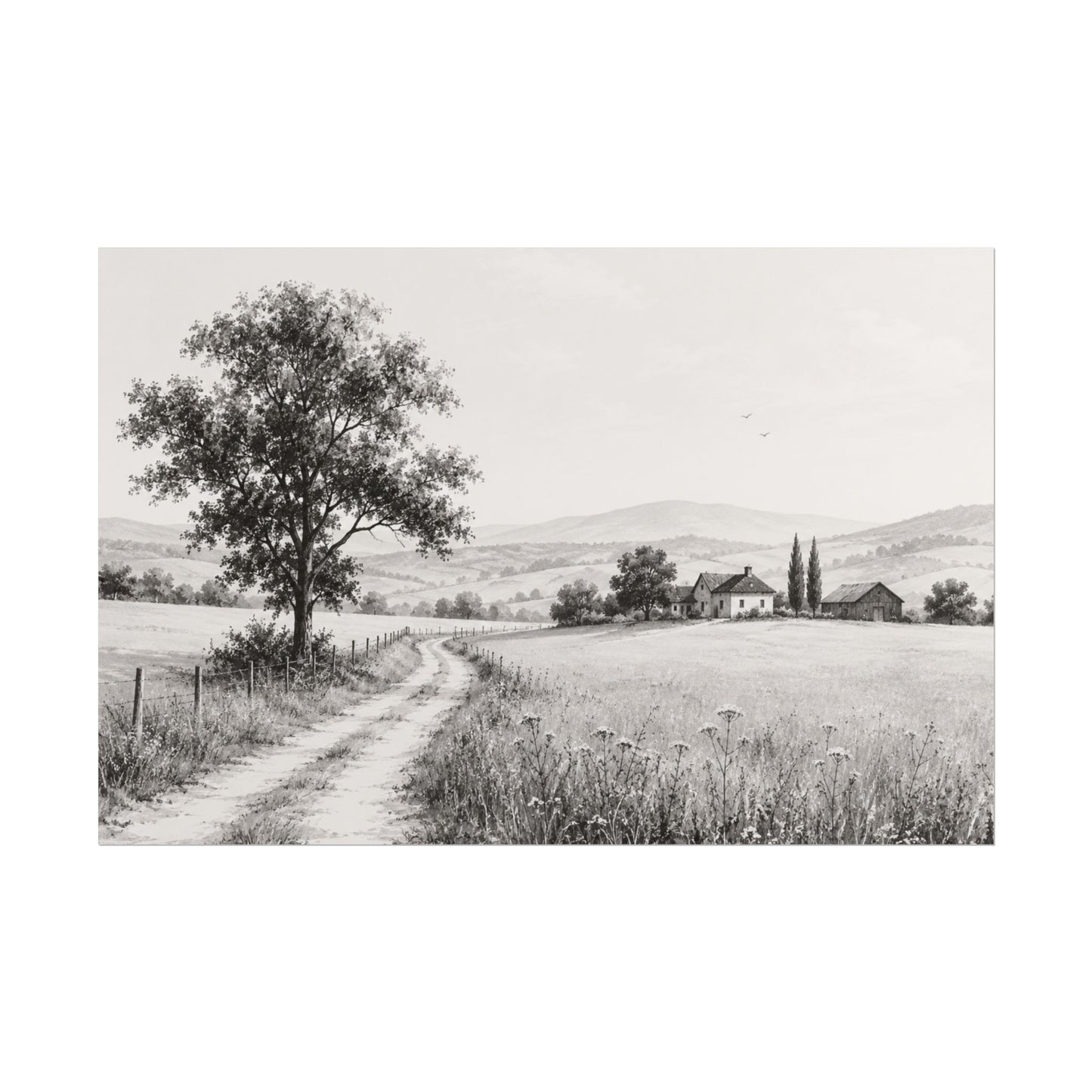 Golden Season — A Monochrome Summer Landscape