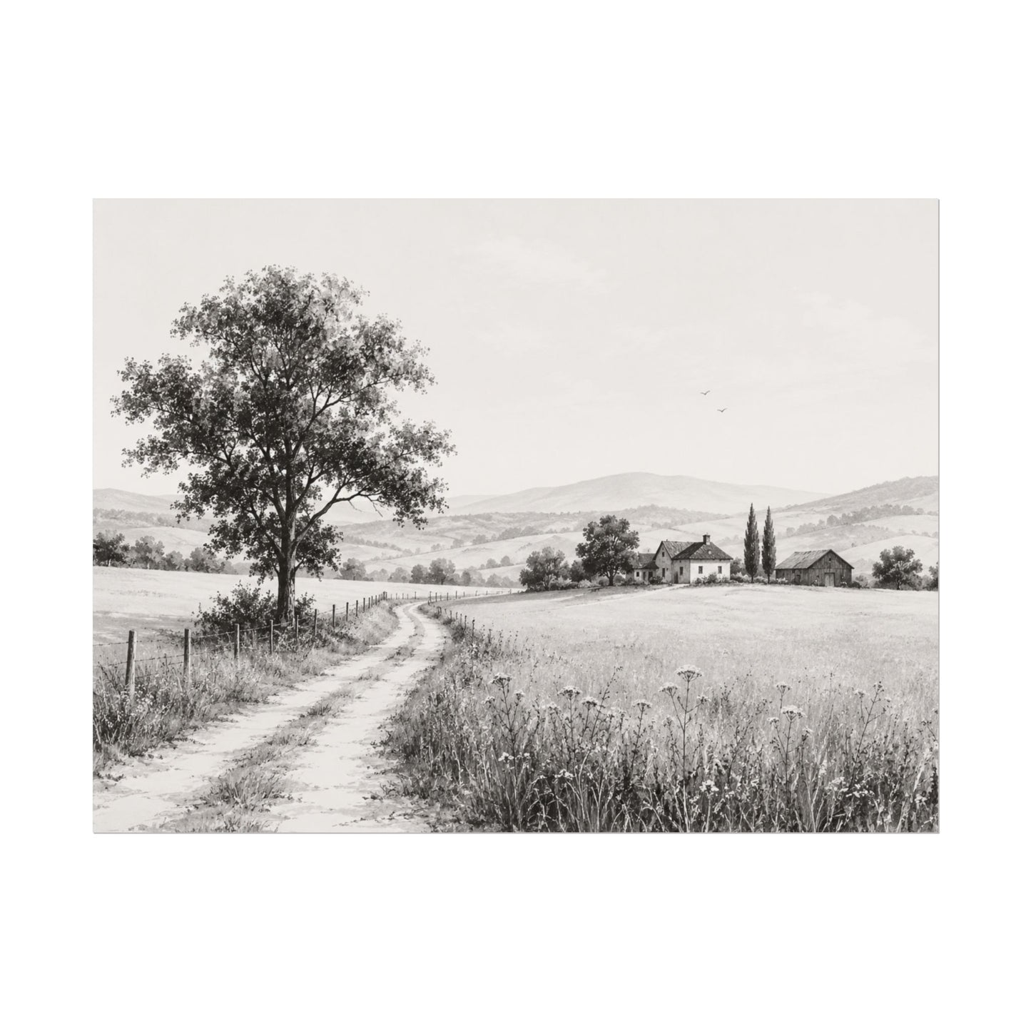 Golden Season — A Monochrome Summer Landscape