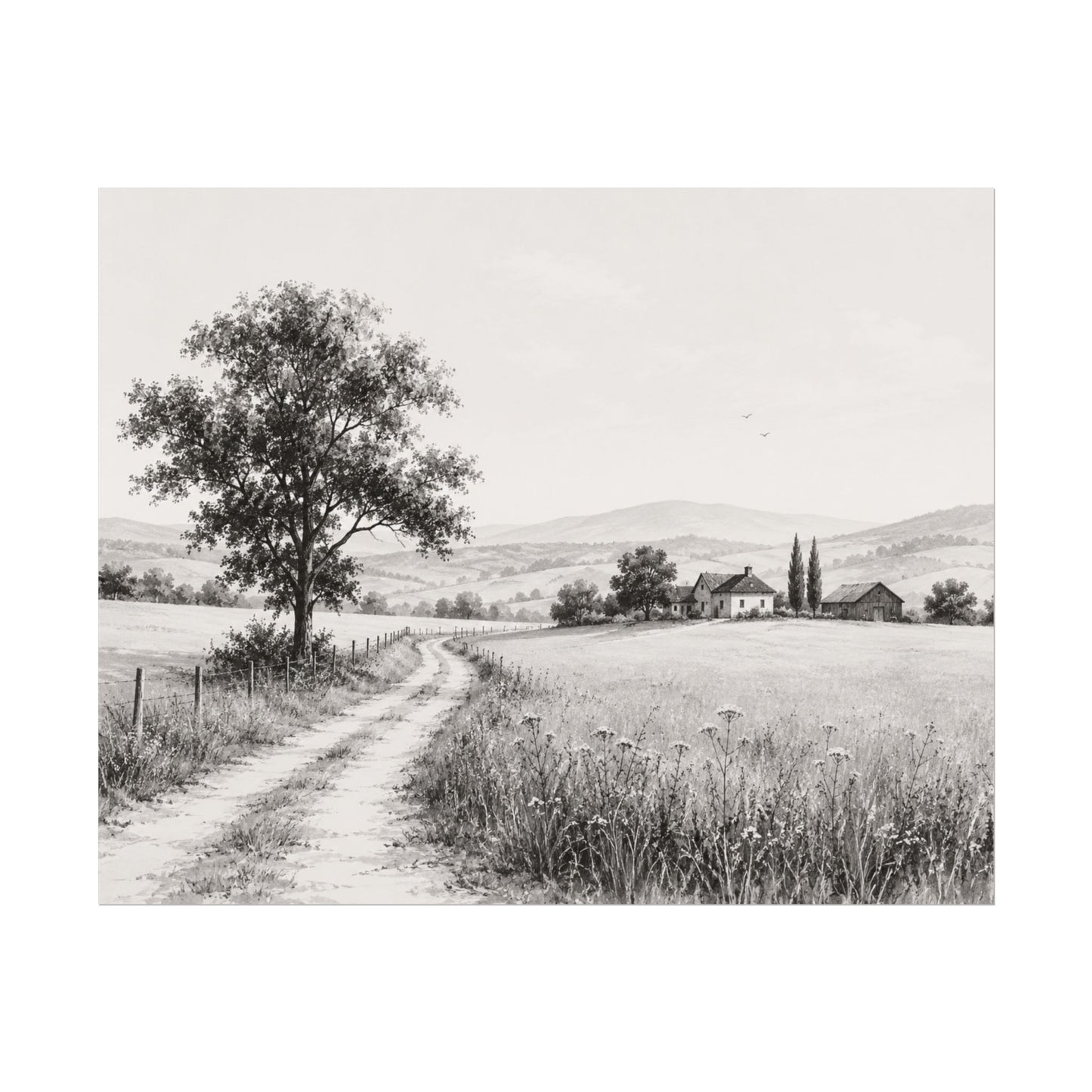 Golden Season — A Monochrome Summer Landscape