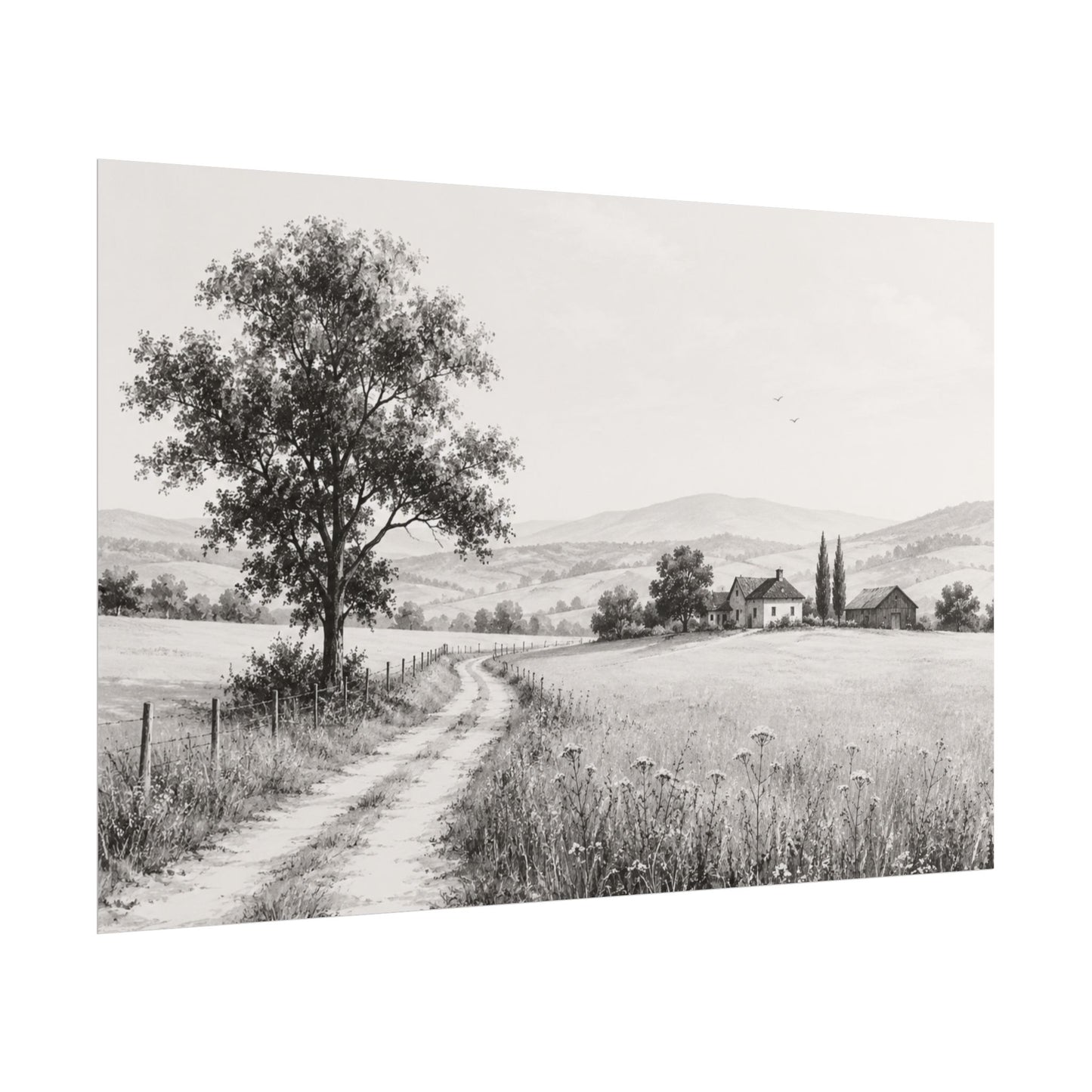 Golden Season — A Monochrome Summer Landscape