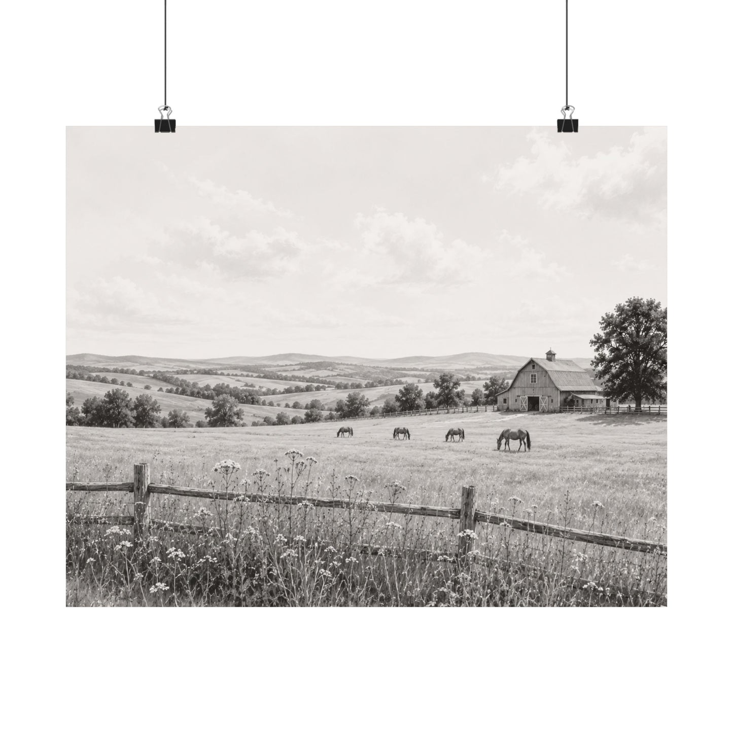 Quiet Pastures — A Monochrome Companion