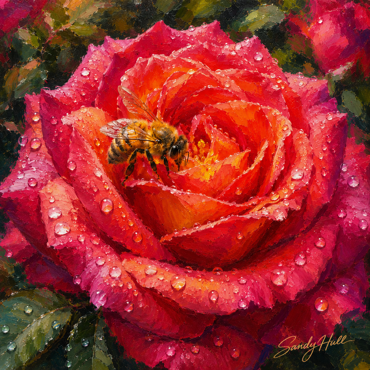 The Rose's Sweet Visitor